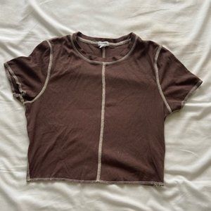 Cropped Brown Garage Tee (size L)